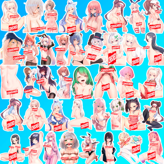 50 pcs Sexy Anime Sticker Pack