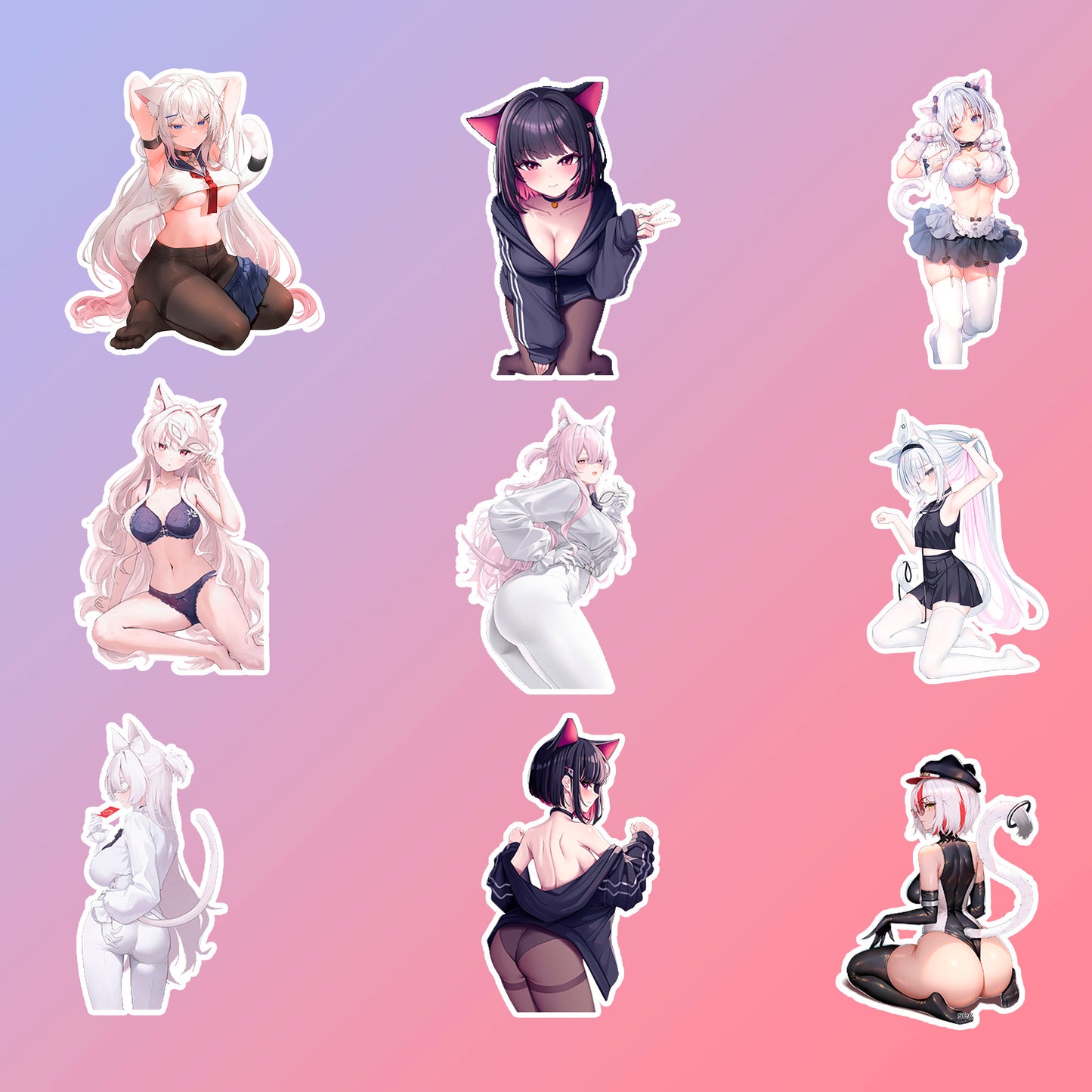 50 pcs Cute Anime Sticker Pack