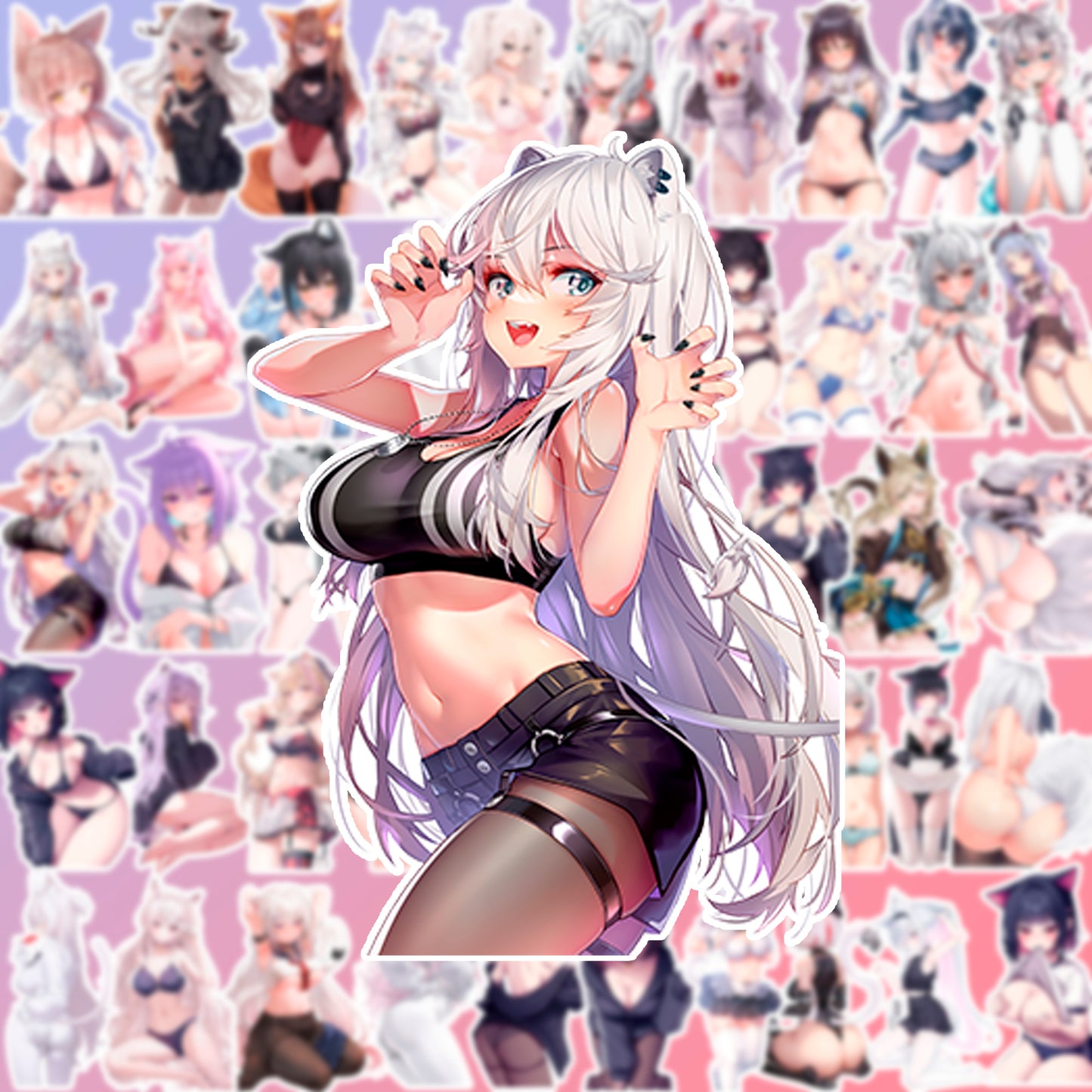 50 pcs Cute Anime Sticker Pack