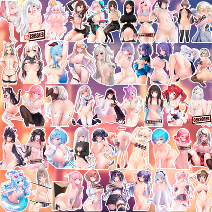50 pcs Sexy Anime Sticker Pack