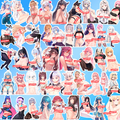 50 pcs Sexy Anime Sticker Pack