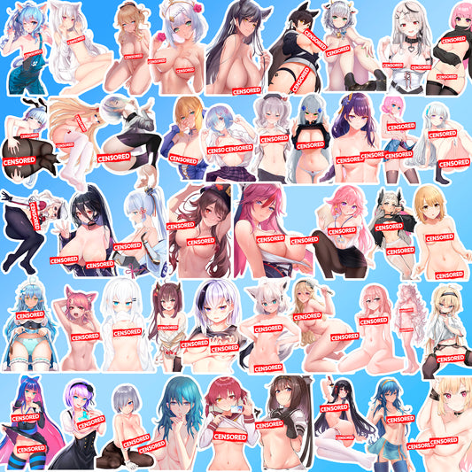 50 pcs Sexy Anime Sticker Pack