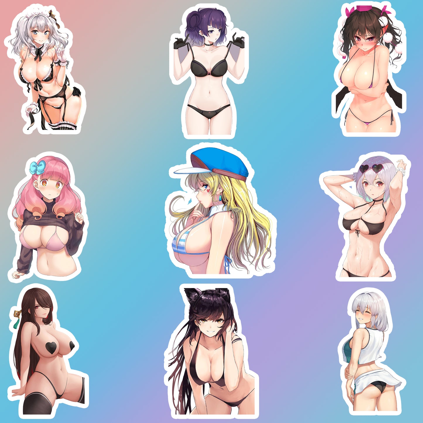 50 pcs Cute Anime Sticker Pack