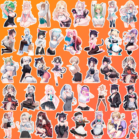 50 Pcs Cute Anime Sticker Pack