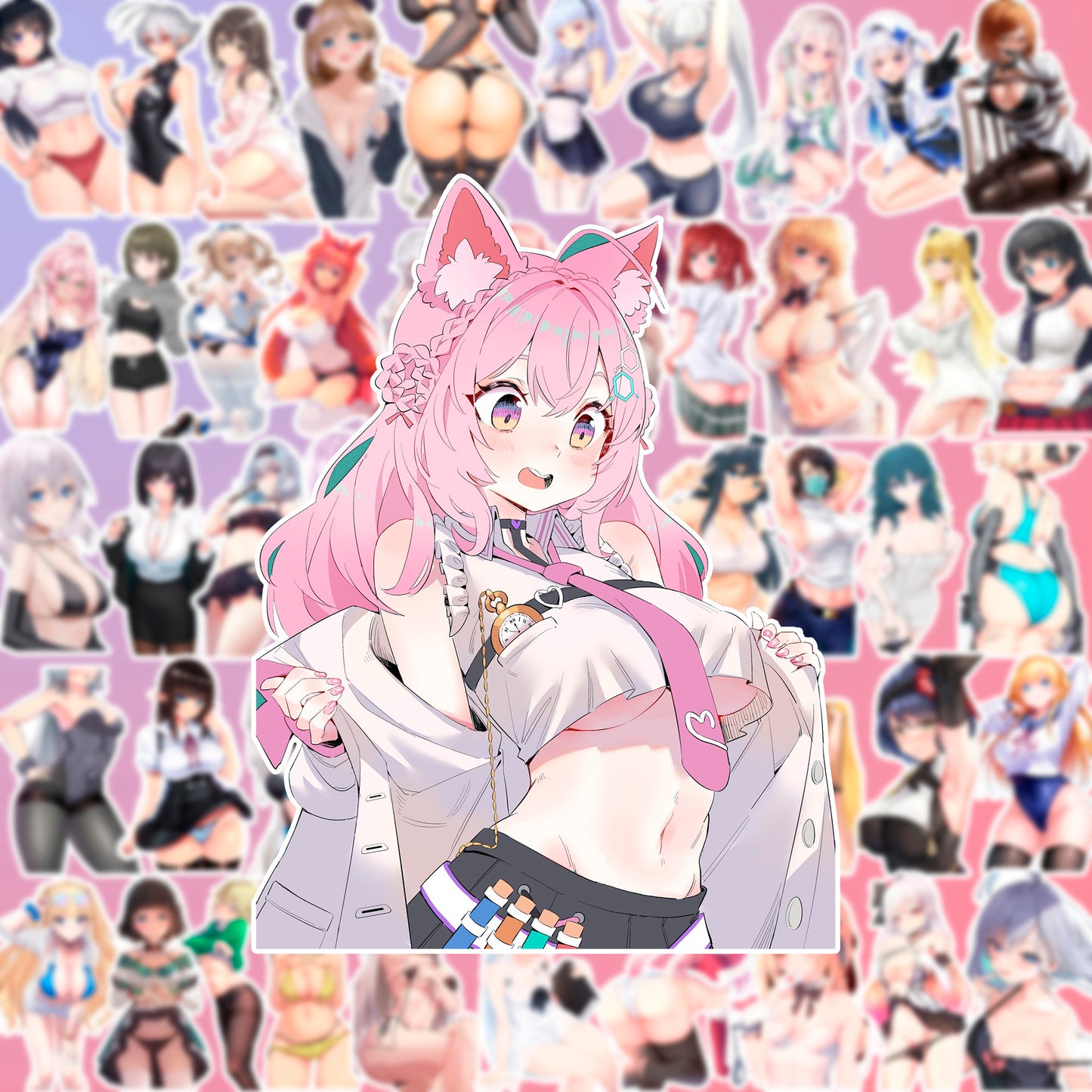50 pcs Cute Anime Sticker Pack