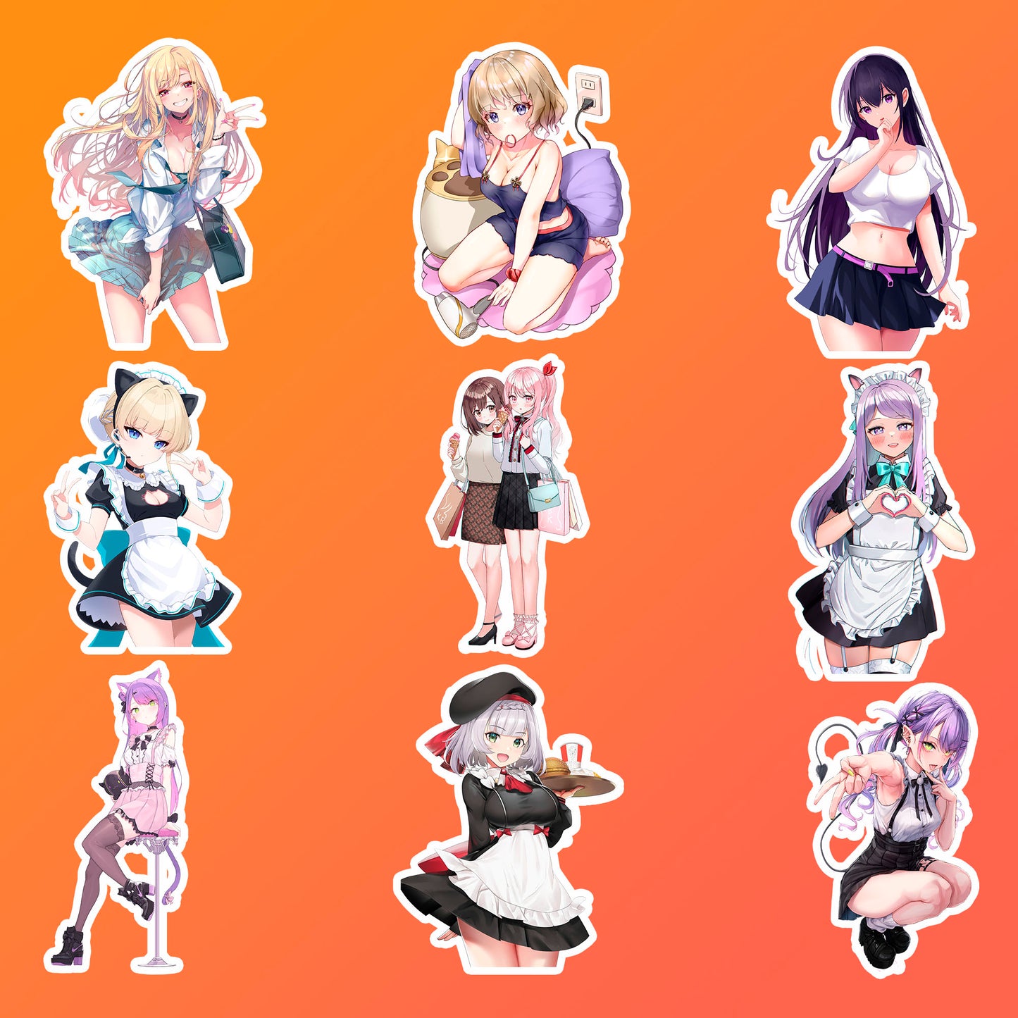 50 pcs Cute Anime Sticker Pack