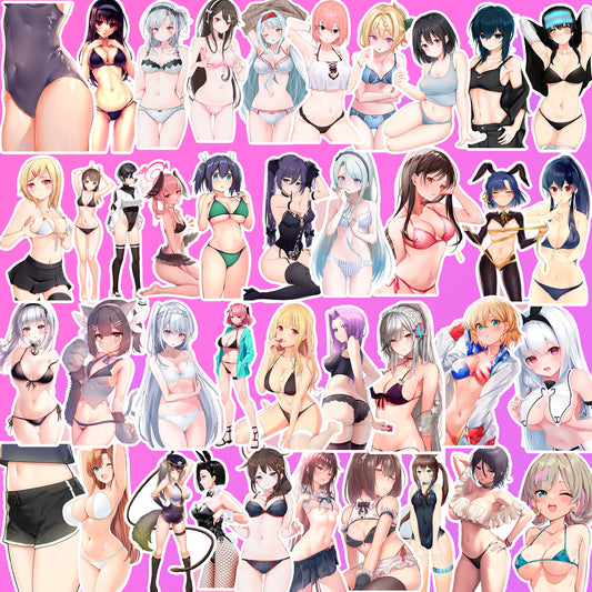 50 pcs Cute Anime Sticker Pack