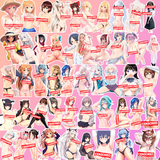50 pcs Sexy Anime Sticker Pack