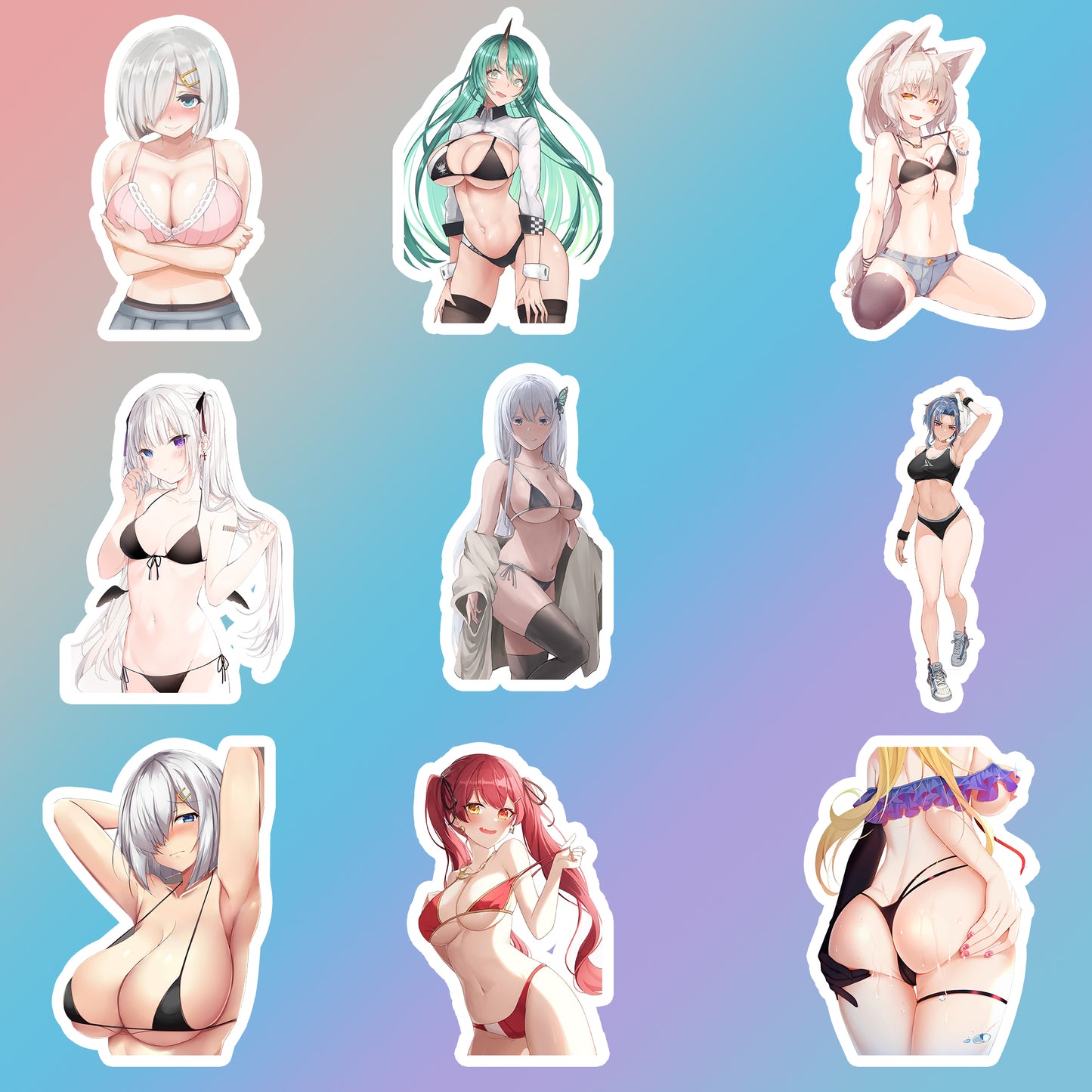 50 pcs Cute Anime Sticker Pack