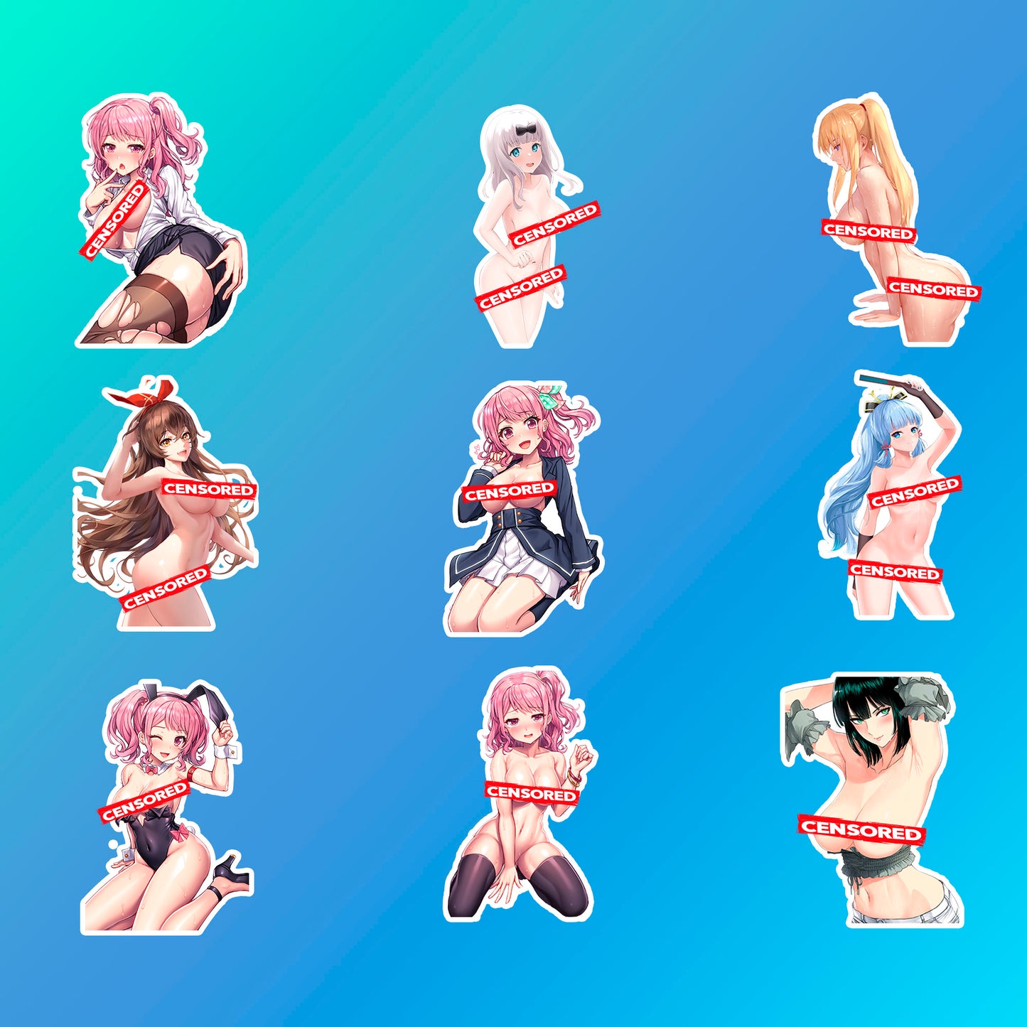 50 pcs Sexy Anime Sticker Pack