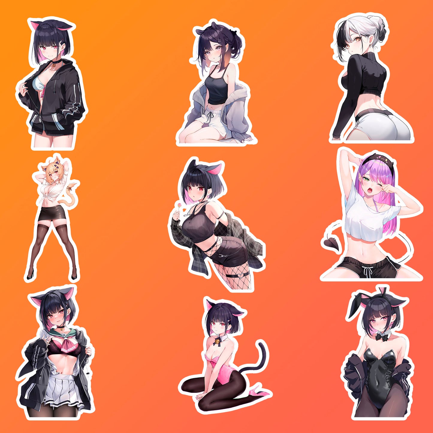50 pcs Cute Anime Sticker Pack