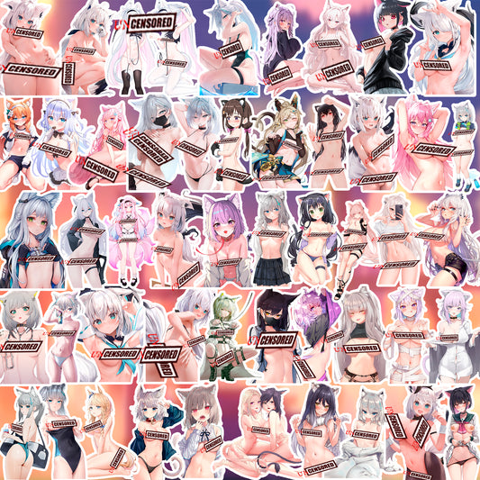 50 pcs Sexy Anime Sticker Pack