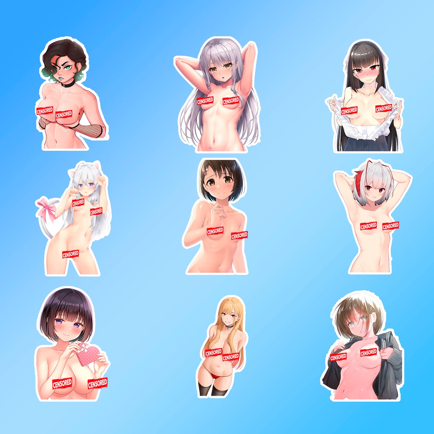 50 pcs Sexy Anime Sticker Pack
