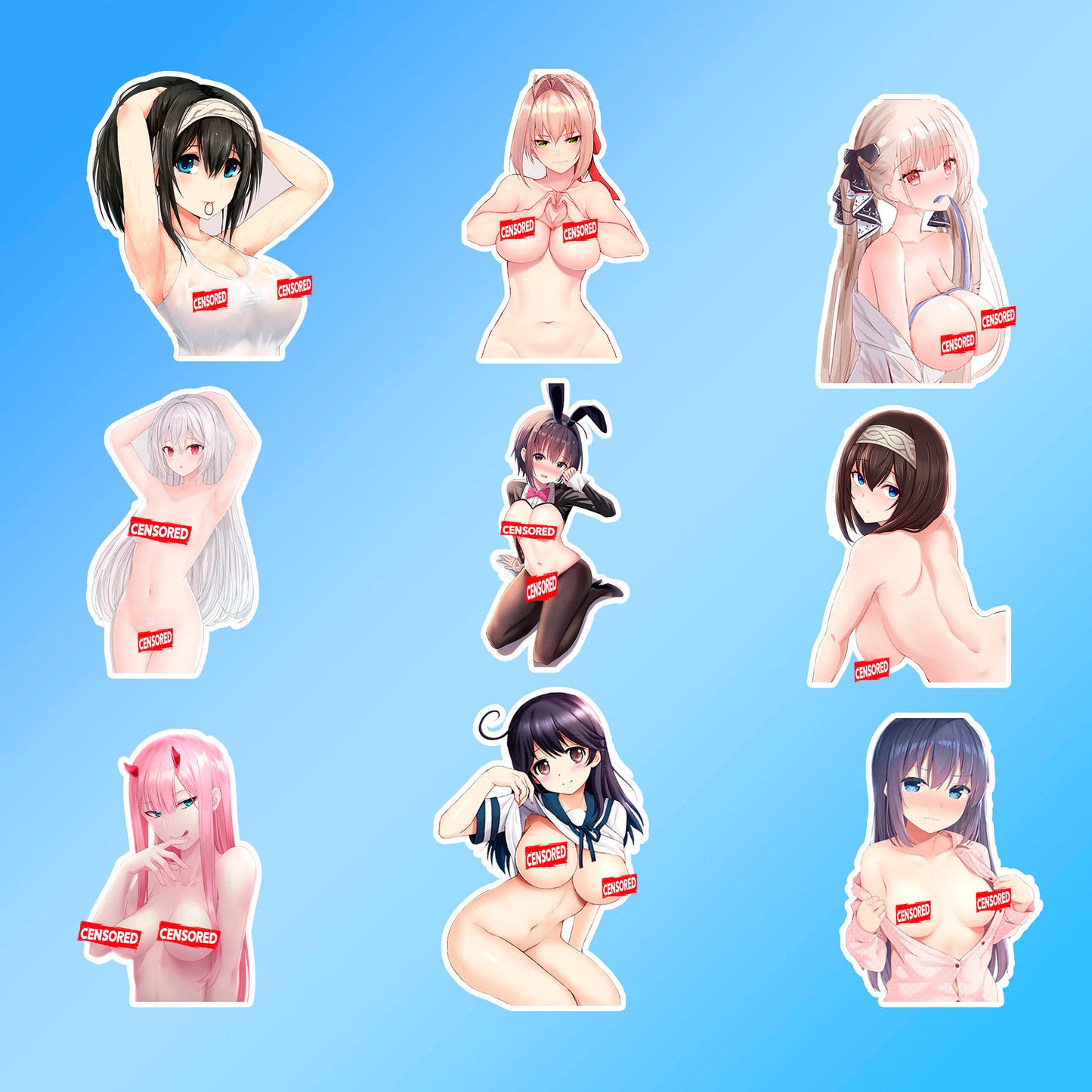 50 pcs Sexy Anime Sticker Pack