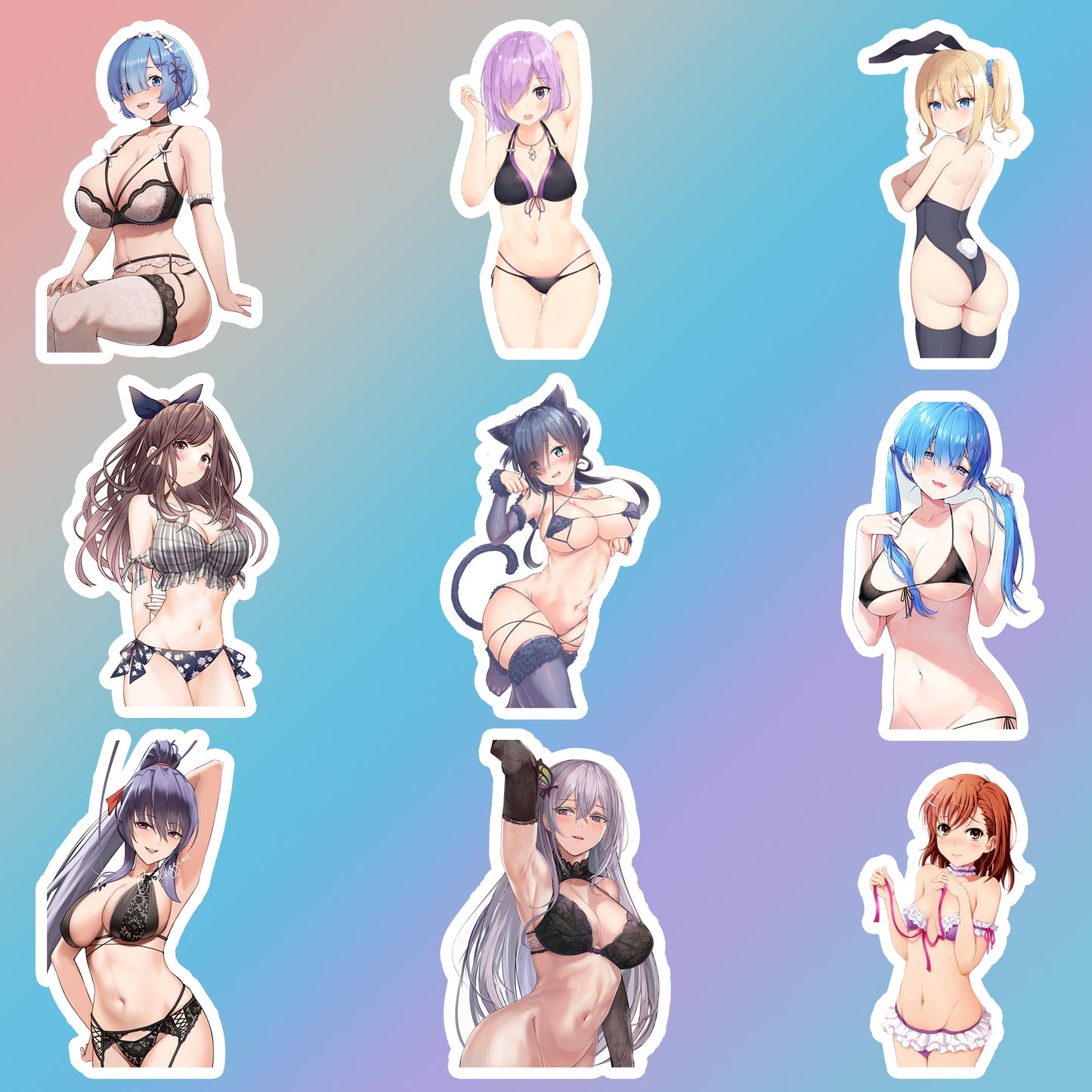 50 pcs Cute Anime Sticker Pack