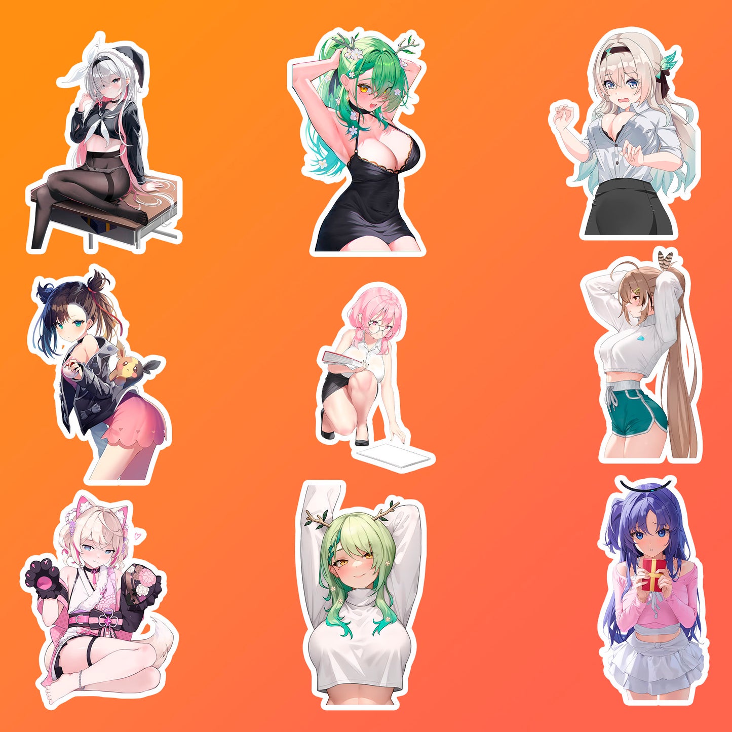 50 pcs Cute Anime Sticker Pack