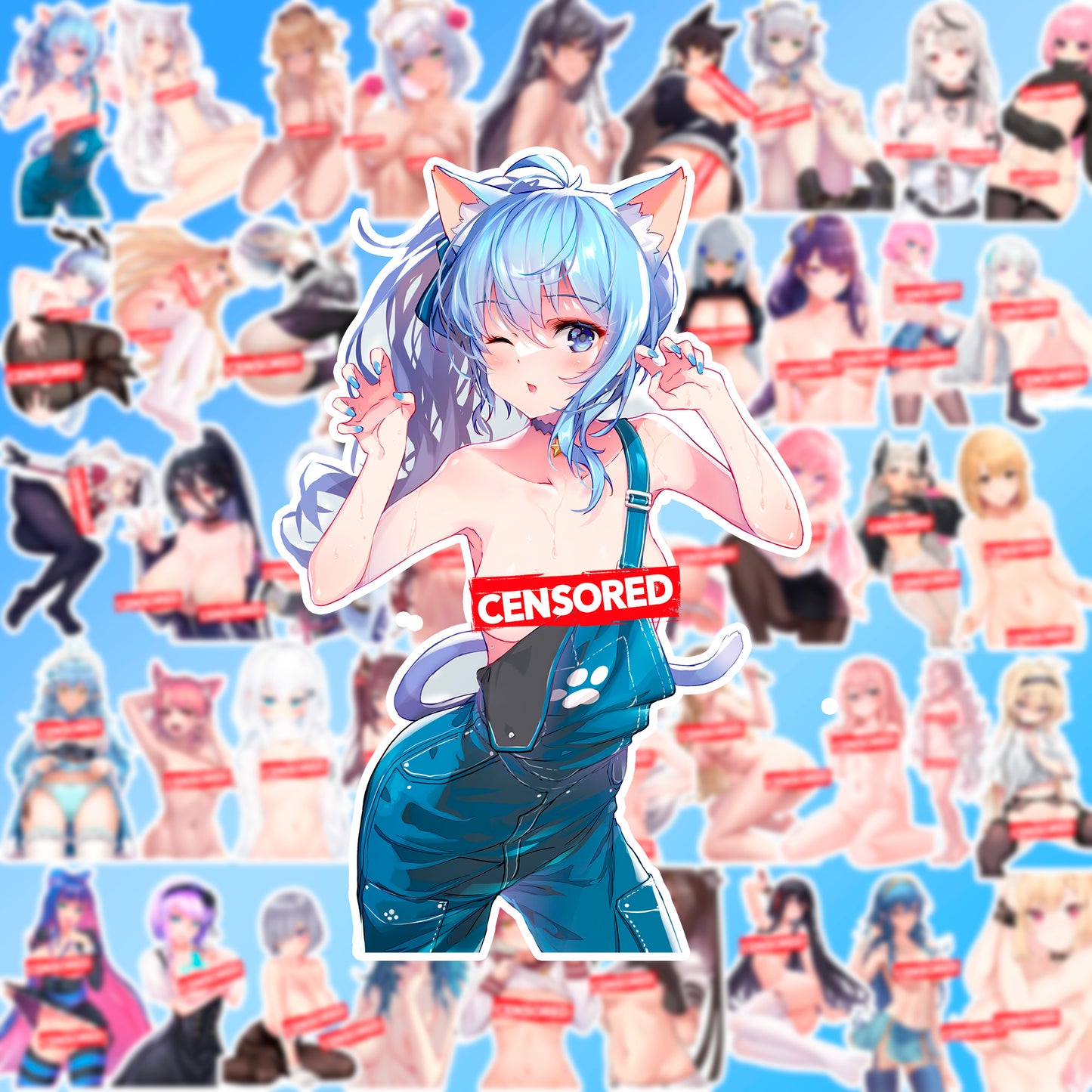 50 pcs Sexy Anime Sticker Pack
