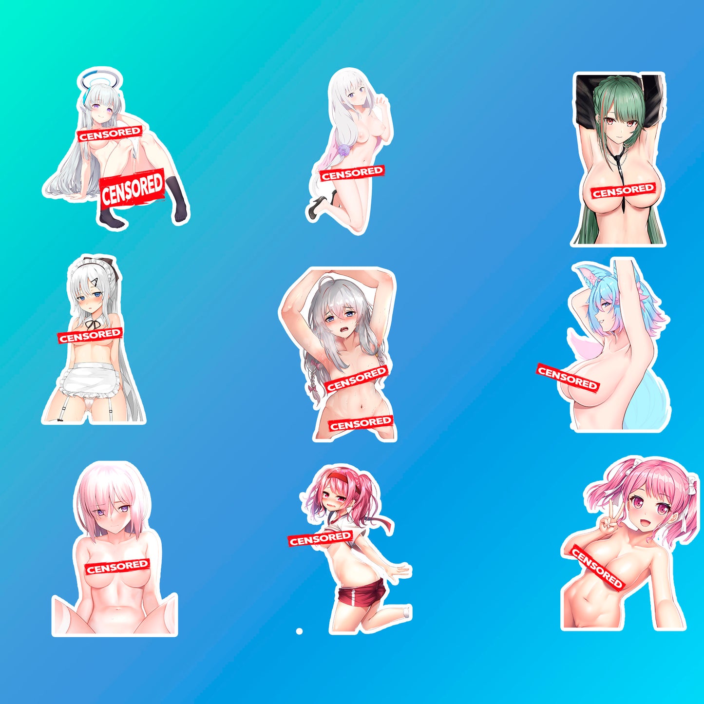 50 pcs Sexy Anime Sticker Pack