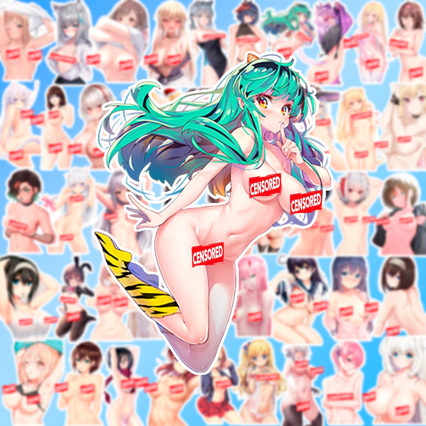50 pcs Sexy Anime Sticker Pack