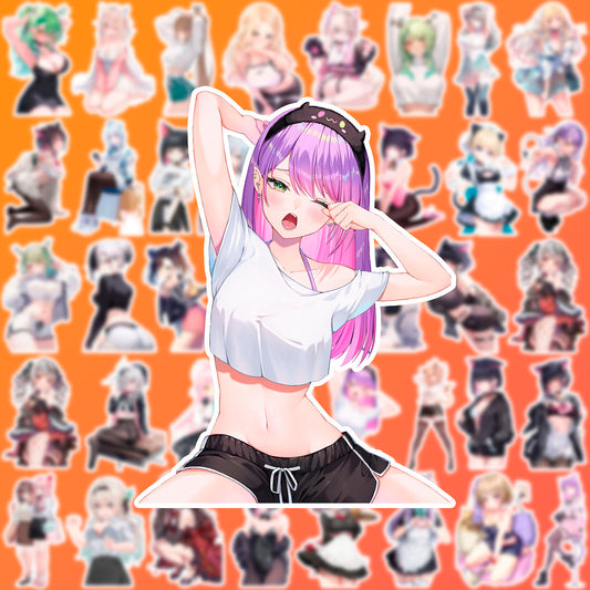50 Pcs Cute Anime Sticker Pack