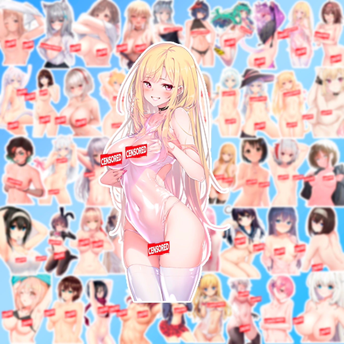 50 pcs Sexy Anime Sticker Pack