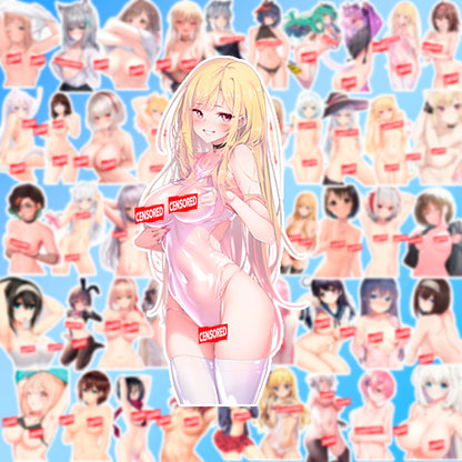 50 pcs Sexy Anime Sticker Pack