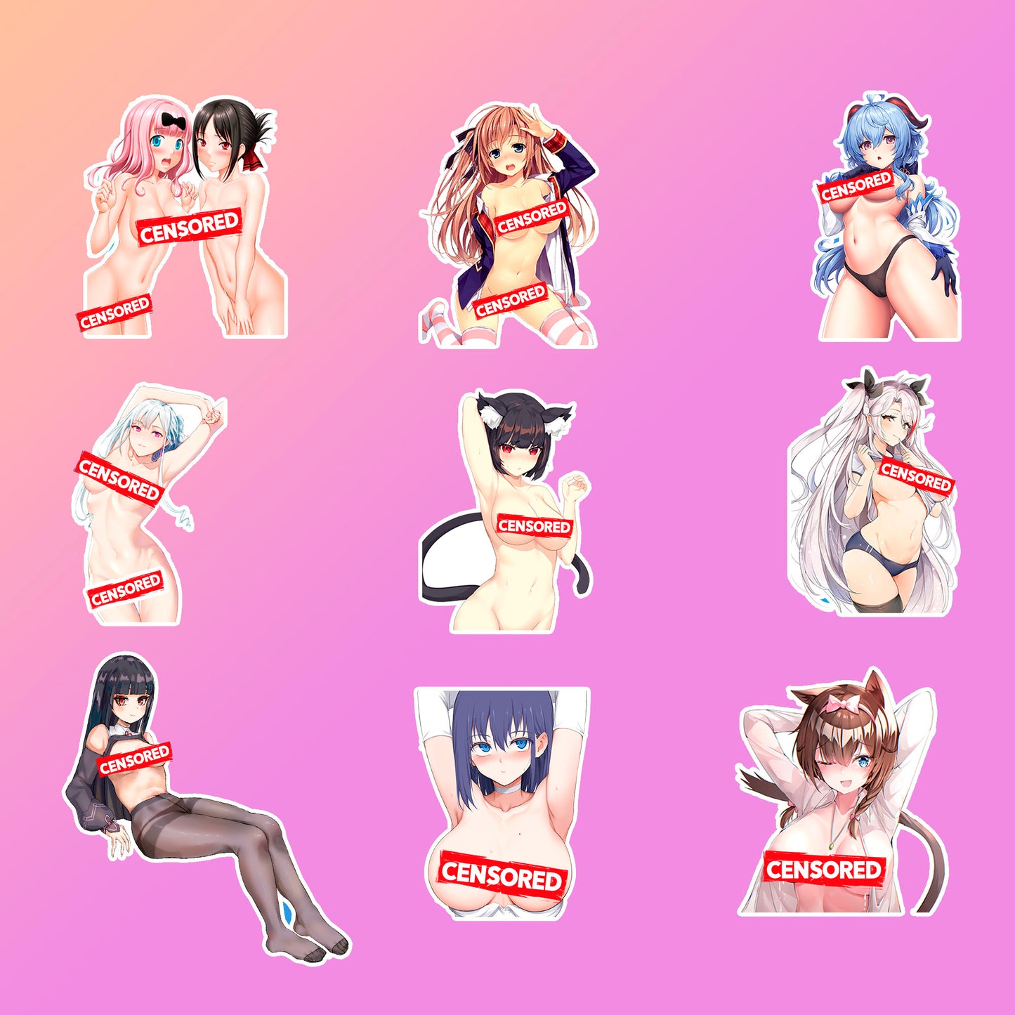 50 pcs Sexy Anime Sticker Pack