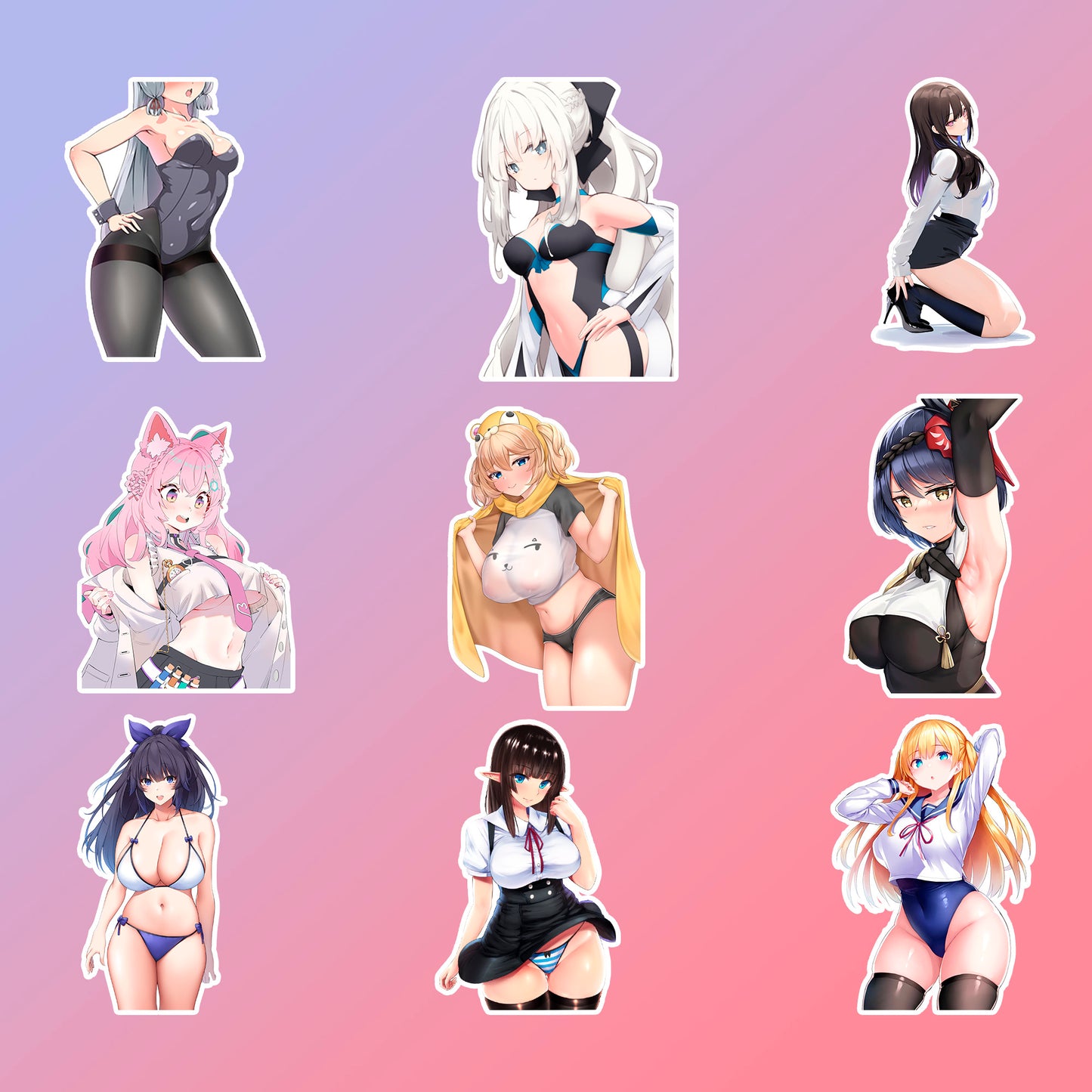 50 pcs Cute Anime Sticker Pack