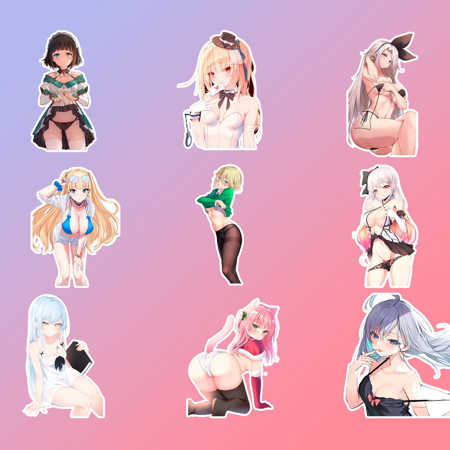 50 pcs Cute Anime Sticker Pack
