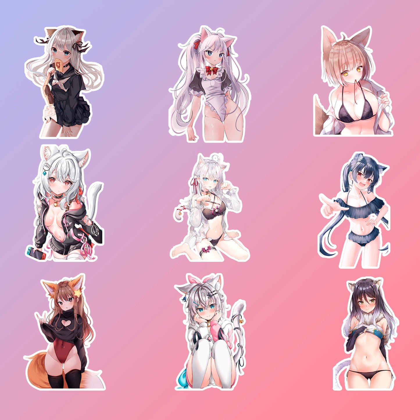 50 pcs Cute Anime Sticker Pack