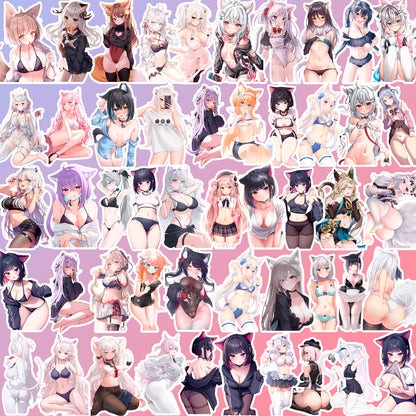 50 pcs Cute Anime Sticker Pack