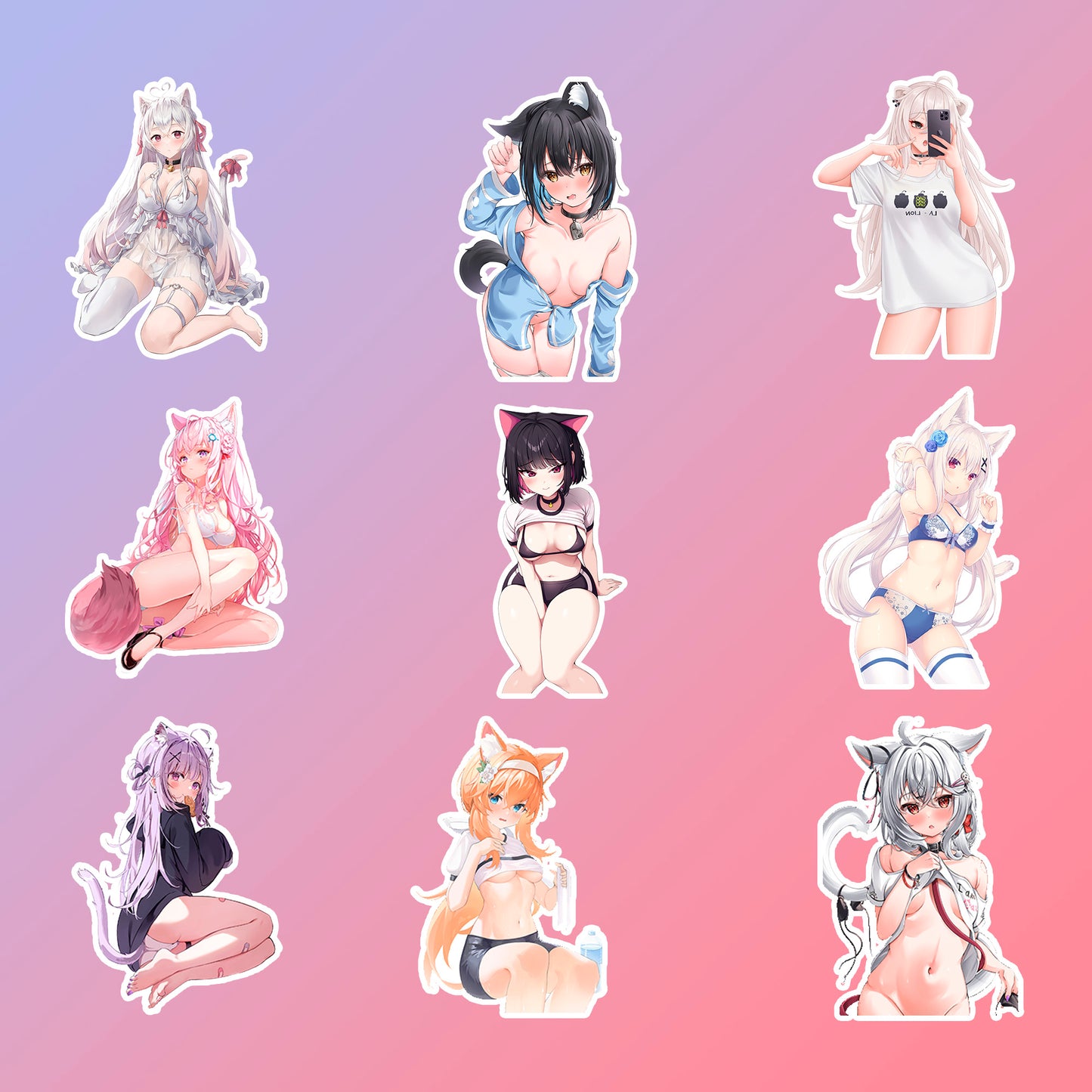 50 pcs Cute Anime Sticker Pack