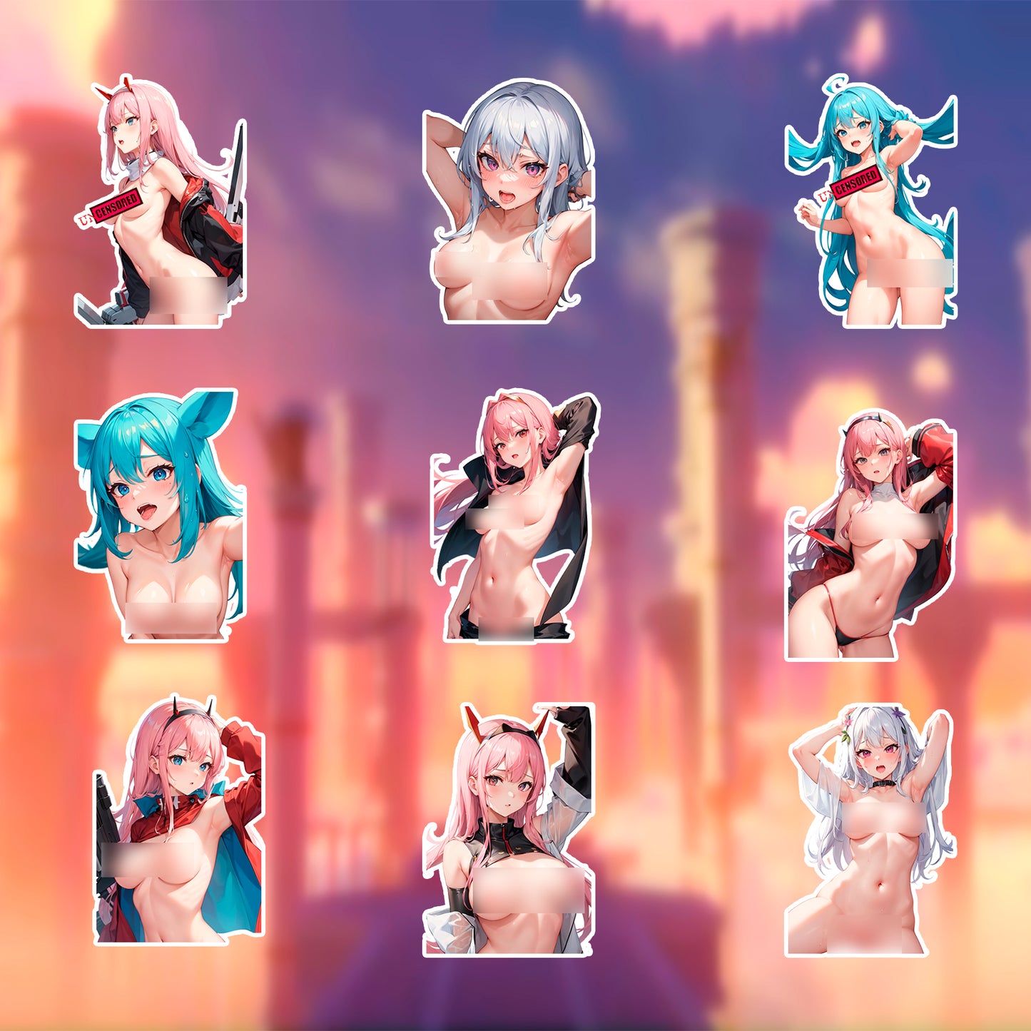 50 pcs Sexy Anime Sticker Pack