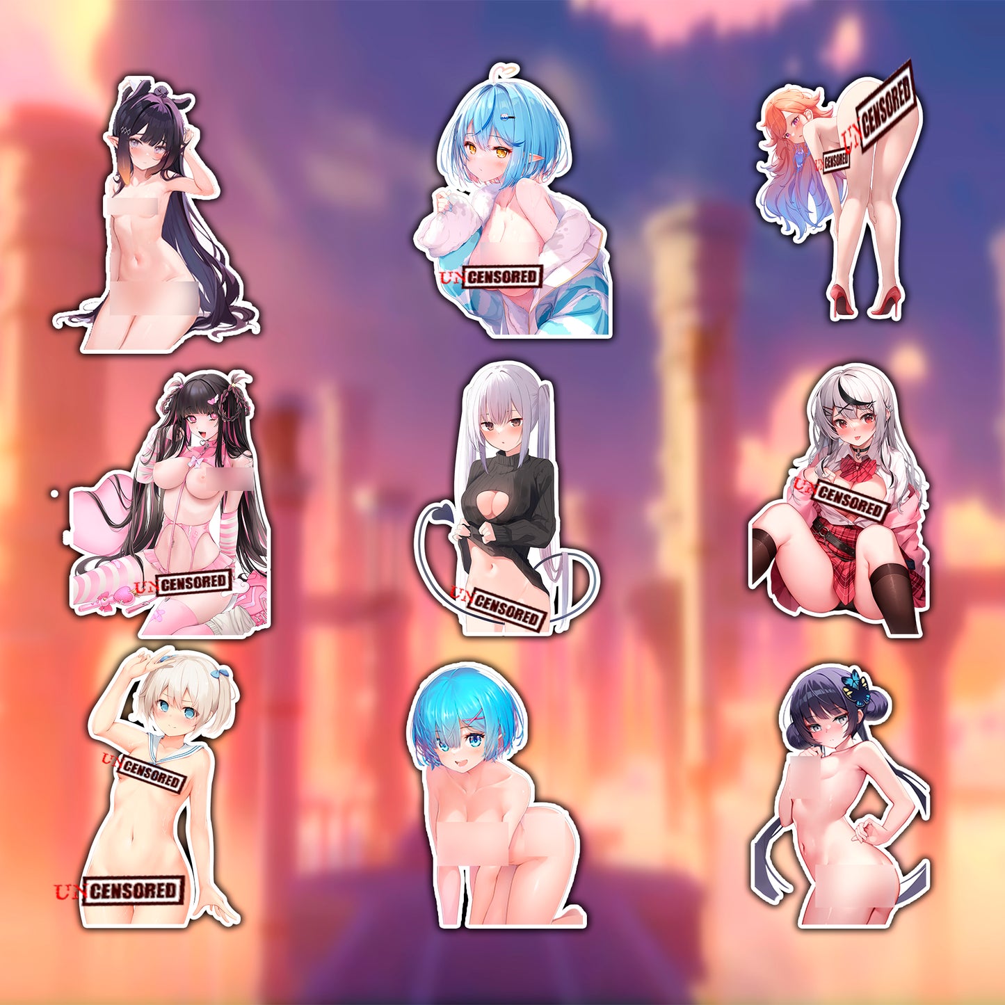50 pcs Sexy Anime Sticker Pack