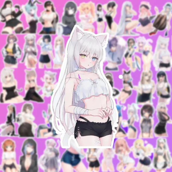 50 pcs Cute Anime Sticker Pack