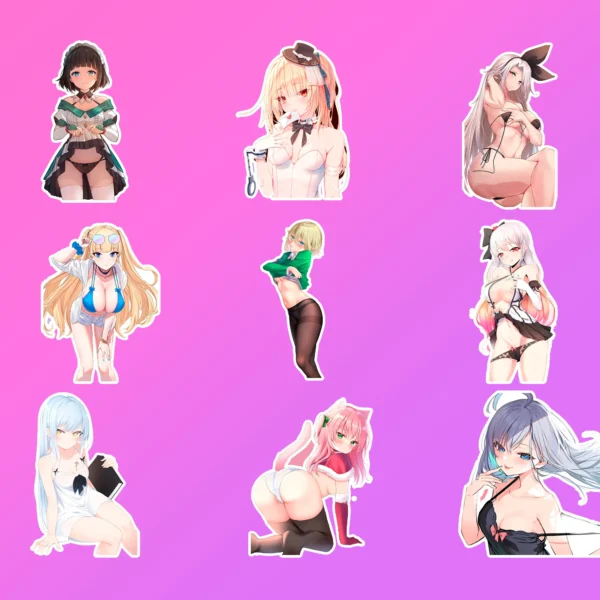 50 pcs Waifu Anime Sticker Pack - Image 5
