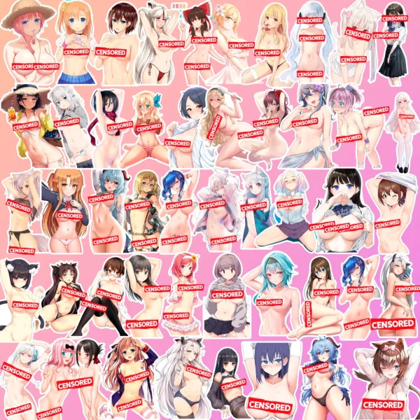 50 pcs Cute Anime Sticker Pack - Image 2