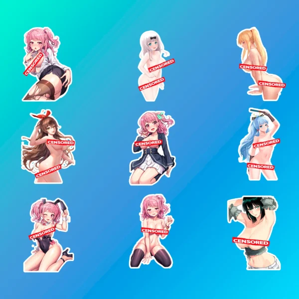 50 pcs Waifu Anime Sticker Pack - Image 6