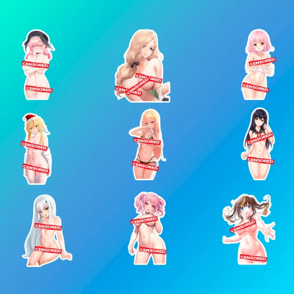 50 pcs Waifu Anime Sticker Pack - Image 7