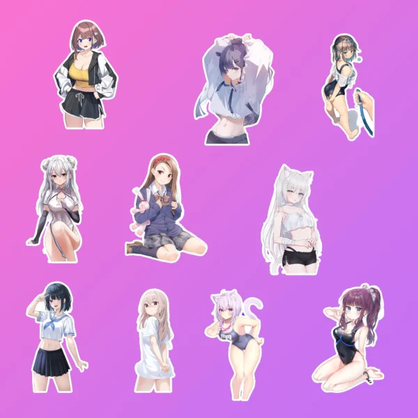 50 pcs Cute Anime Sticker Pack - Image 6