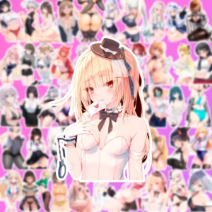 50 pcs Waifu Anime Sticker Pack