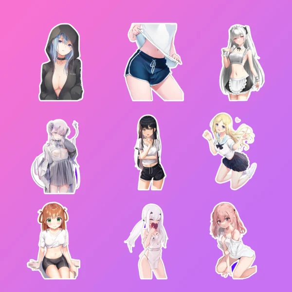 50 pcs Cute Anime Sticker Pack - Image 9