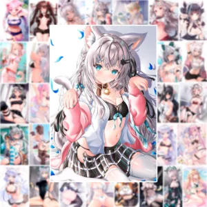 50 pcs Сatgirl  Anime Sticker Pack