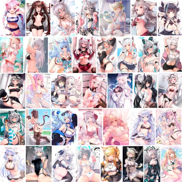 50 pcs Сatgirl  Anime Sticker Pack - Image 2