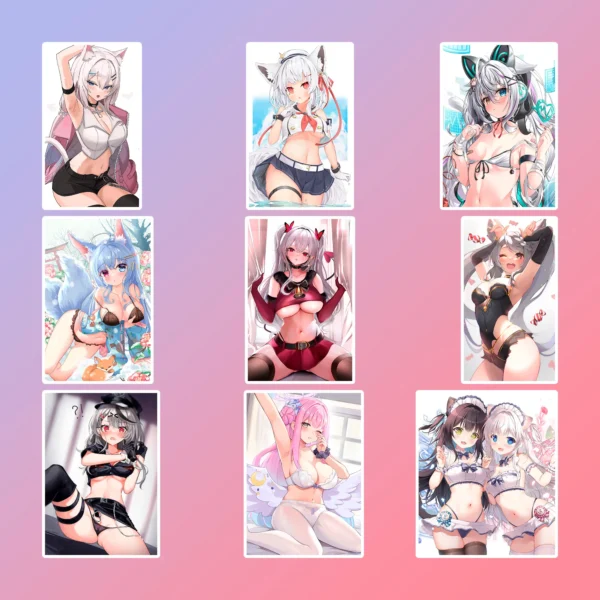 50 pcs Сatgirl  Anime Sticker Pack - Image 8