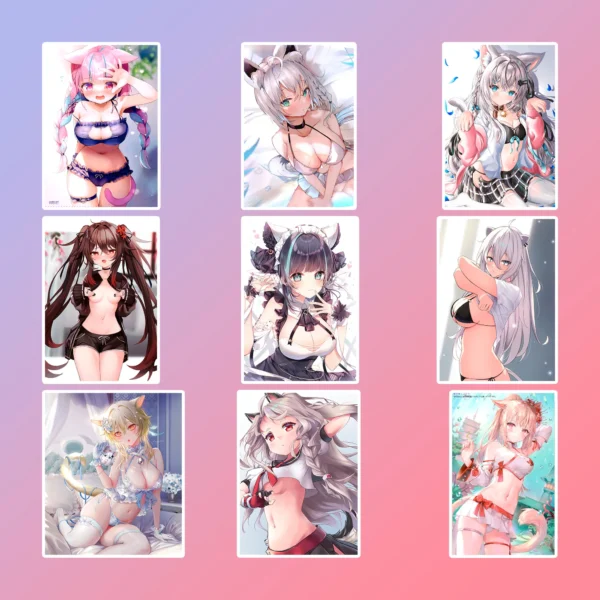 50 pcs Сatgirl  Anime Sticker Pack - Image 5