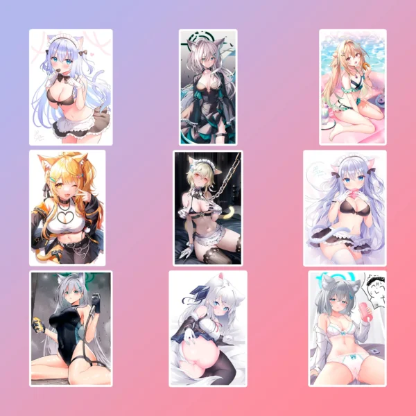 50 pcs Сatgirl  Anime Sticker Pack - Image 6