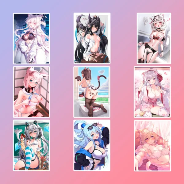 50 pcs Сatgirl  Anime Sticker Pack - Image 7