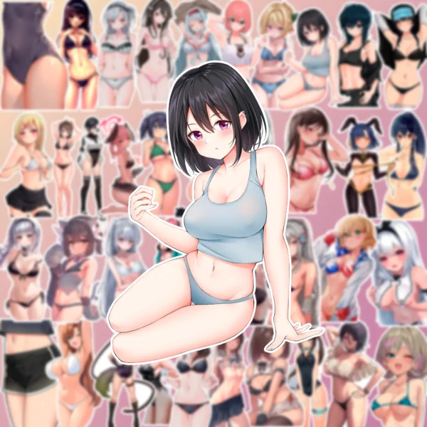 50 pcs Cute Anime Sticker Pack - Image 3